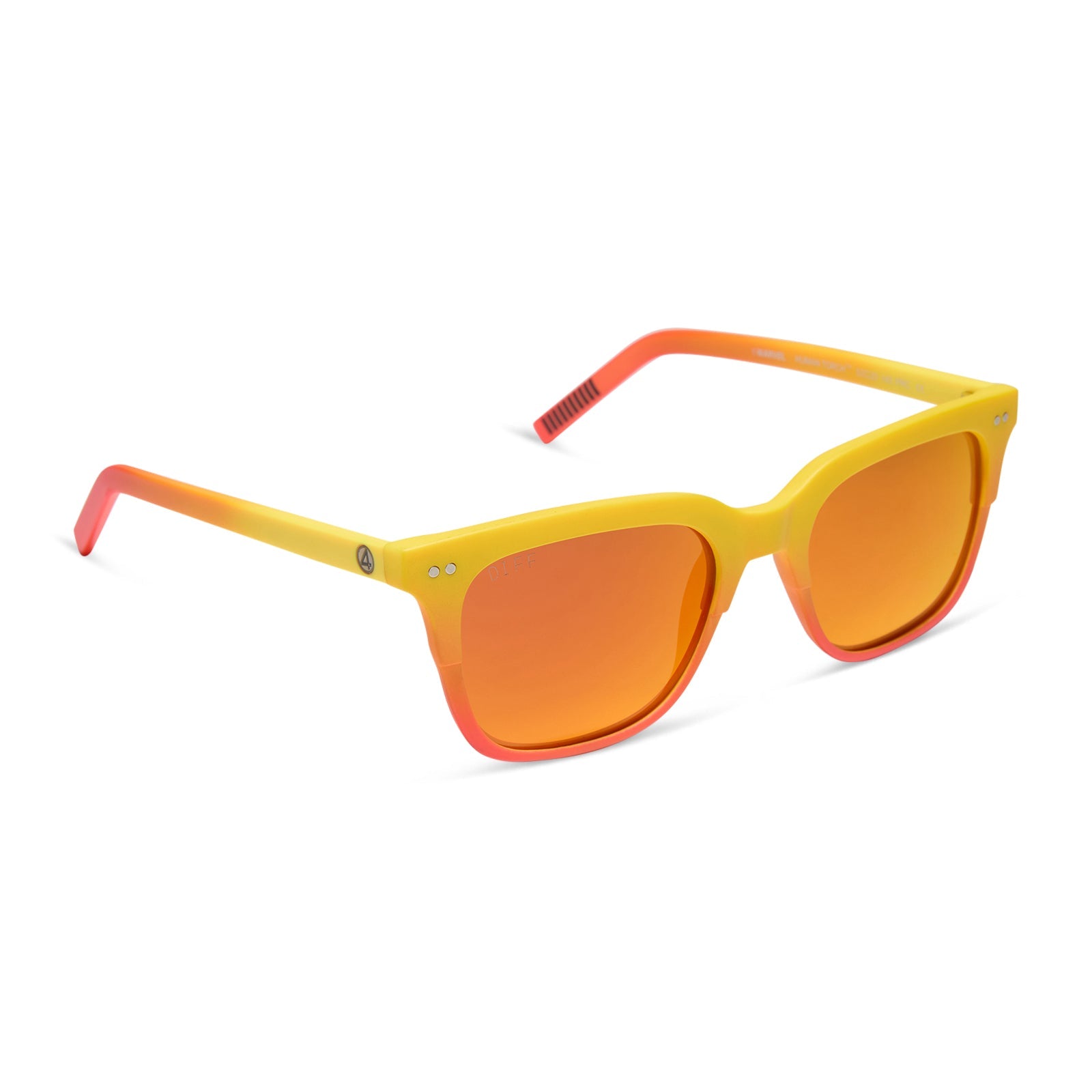Unisex | Human Torch Sunglasses | Radiant Yellow To Orange Flame Fade | Blazing Red Orange Polarized Lenses