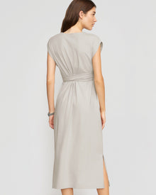 Renée | Fei Organic Cotton Tie-Front Midi Dress in Size Small