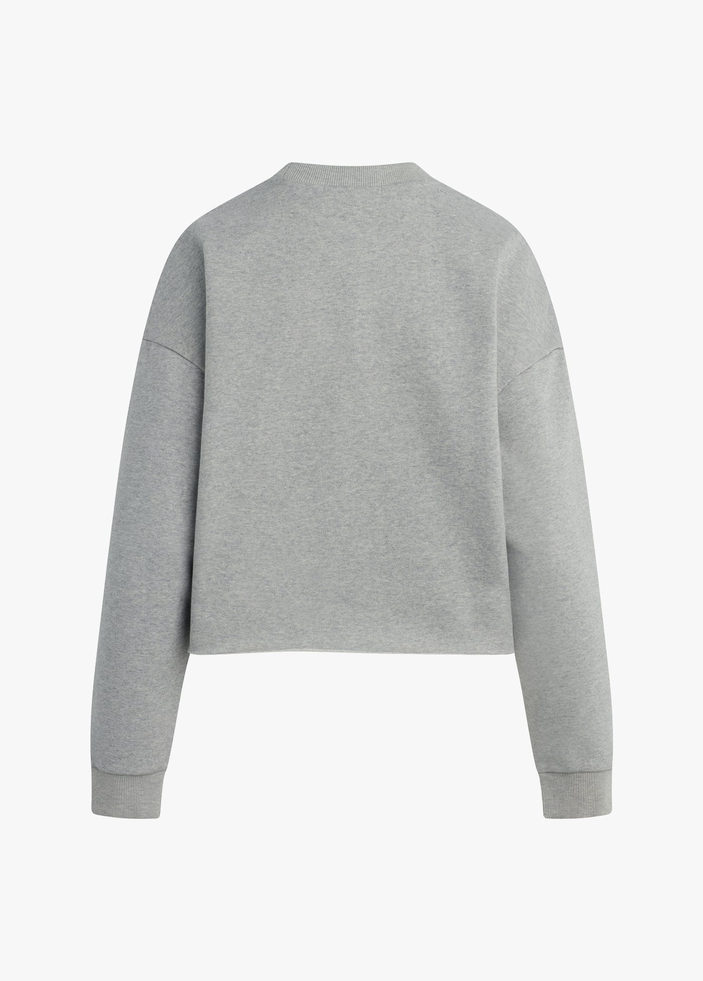 The Cropped Collegiate Sweatshirt | Heather Grey Burgundy