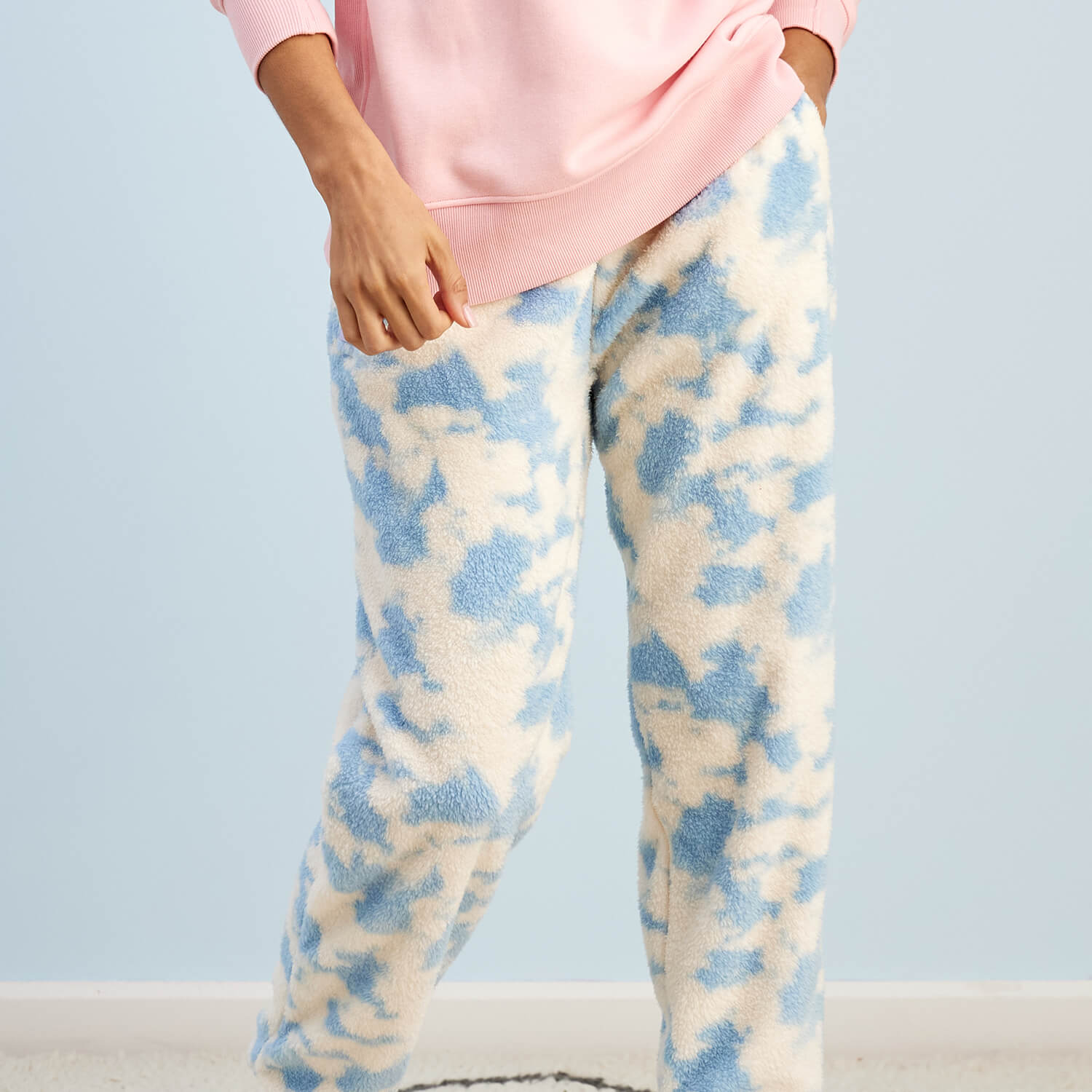 Sherpa Fleece Lounge Joggers | Clouds
