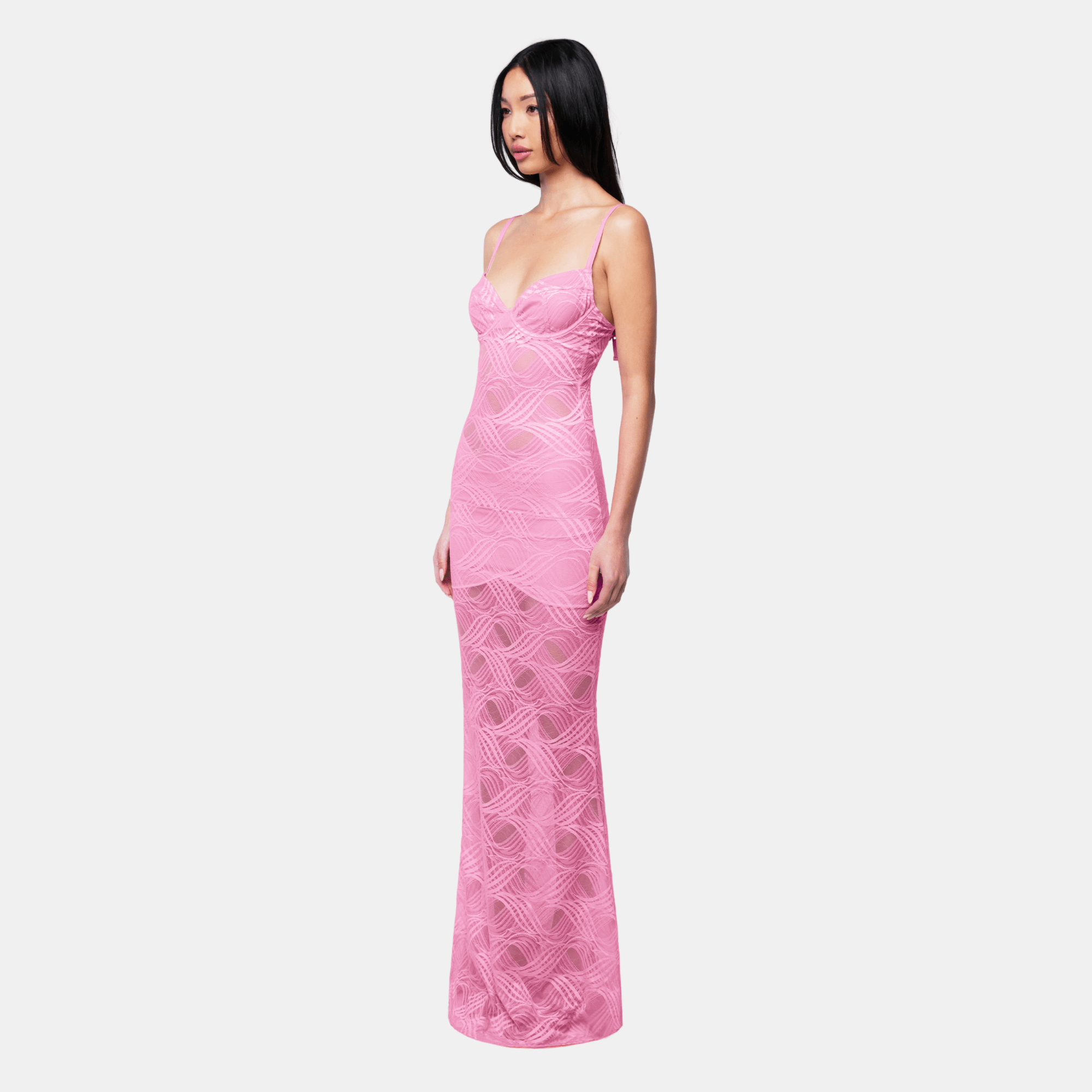 OW Collection FLORA Maxi Dress Dress 126 - Hot Pink