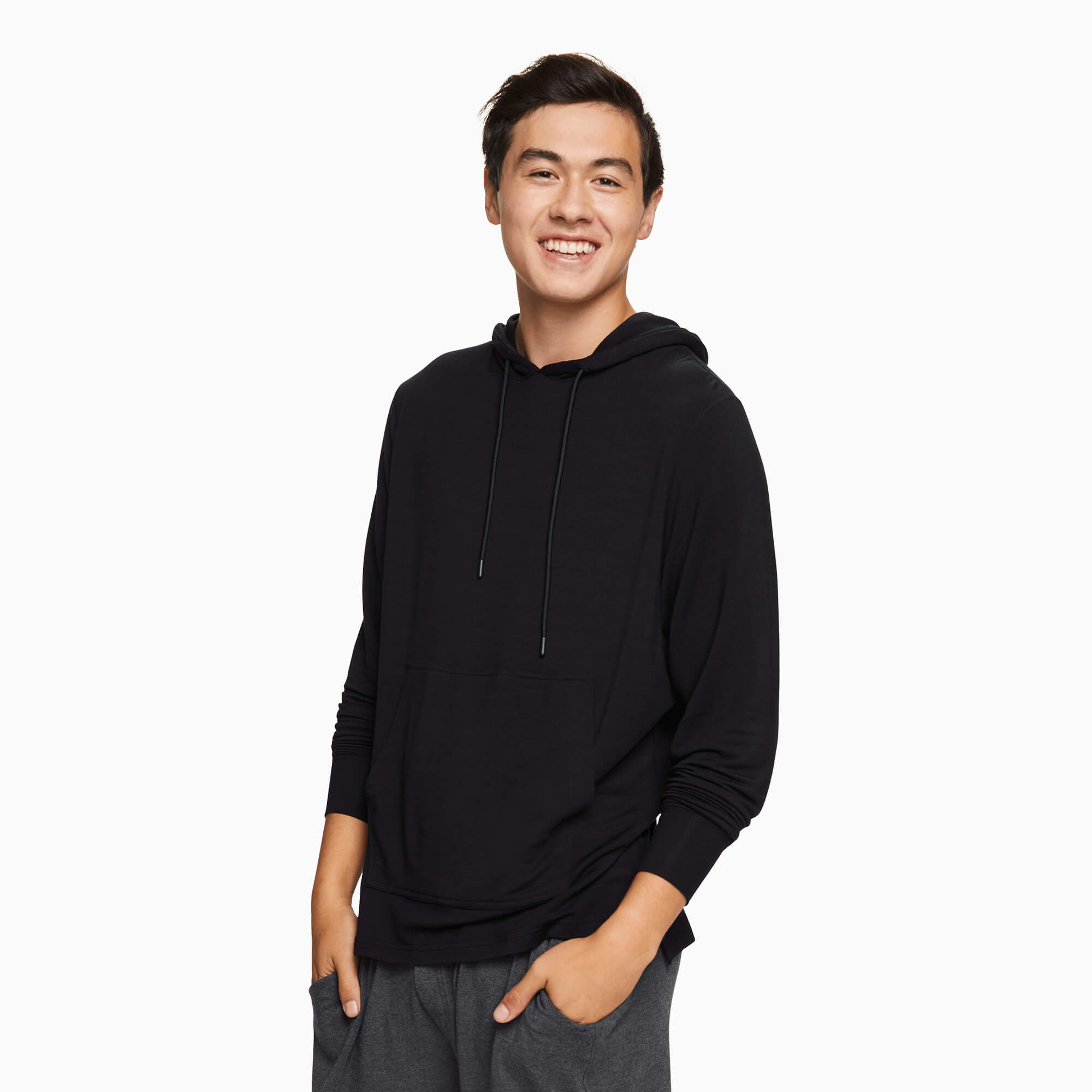 Modal French Terry House Hoodie | Black