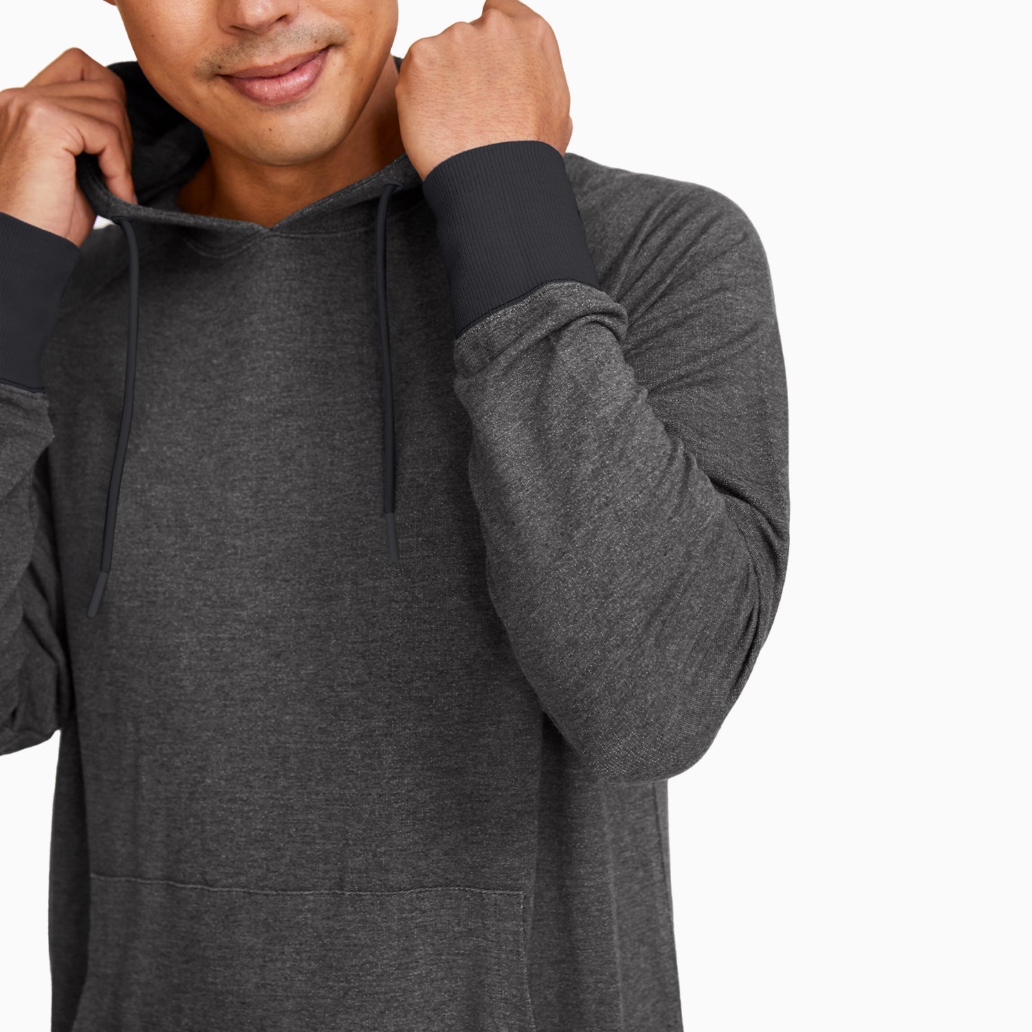 Modal French Terry House Hoodie | Gray/Black