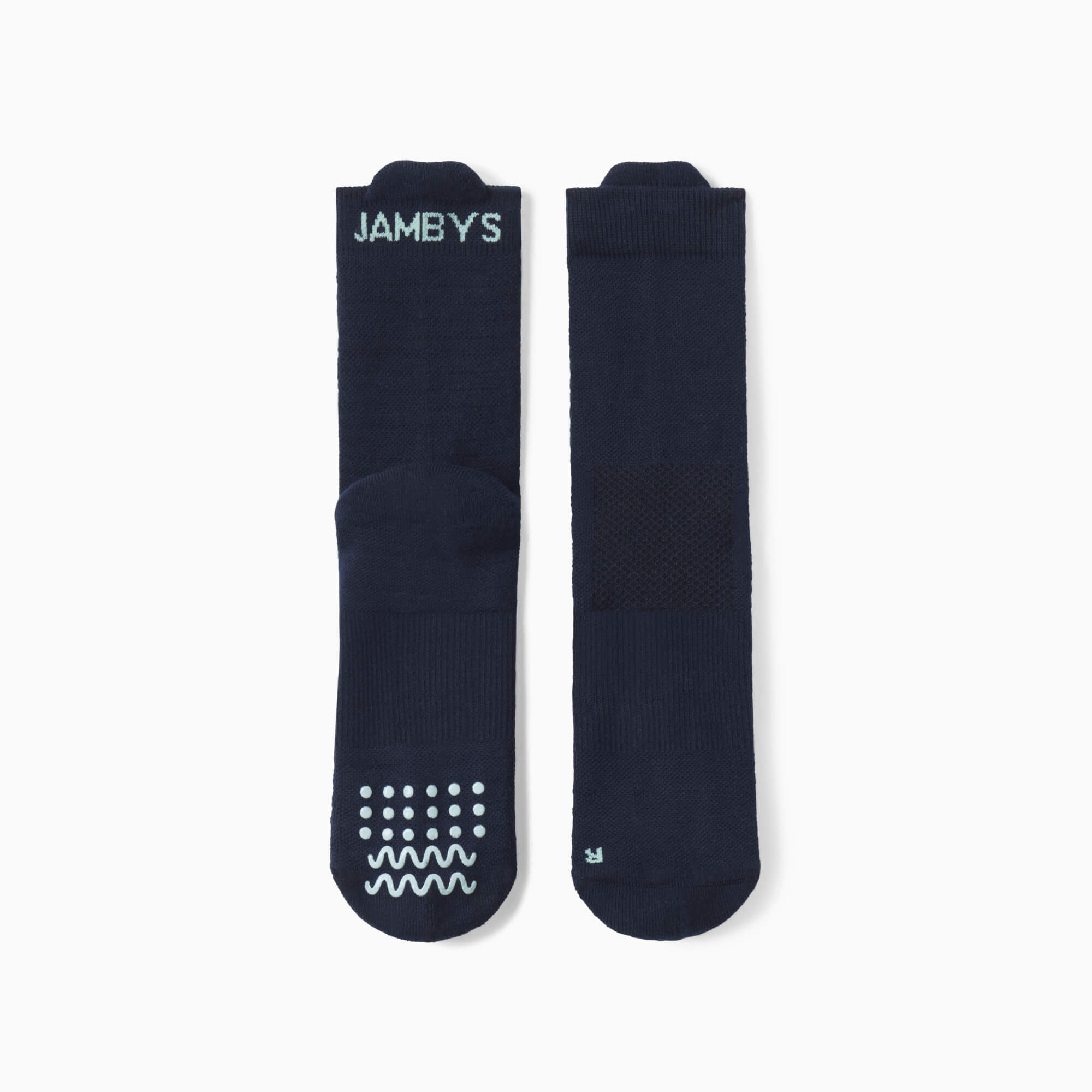 Cotton Socks with Silicone Grips | Navy/Mint