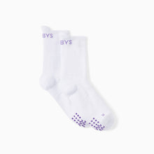 Crew House Socks with Grippers | White