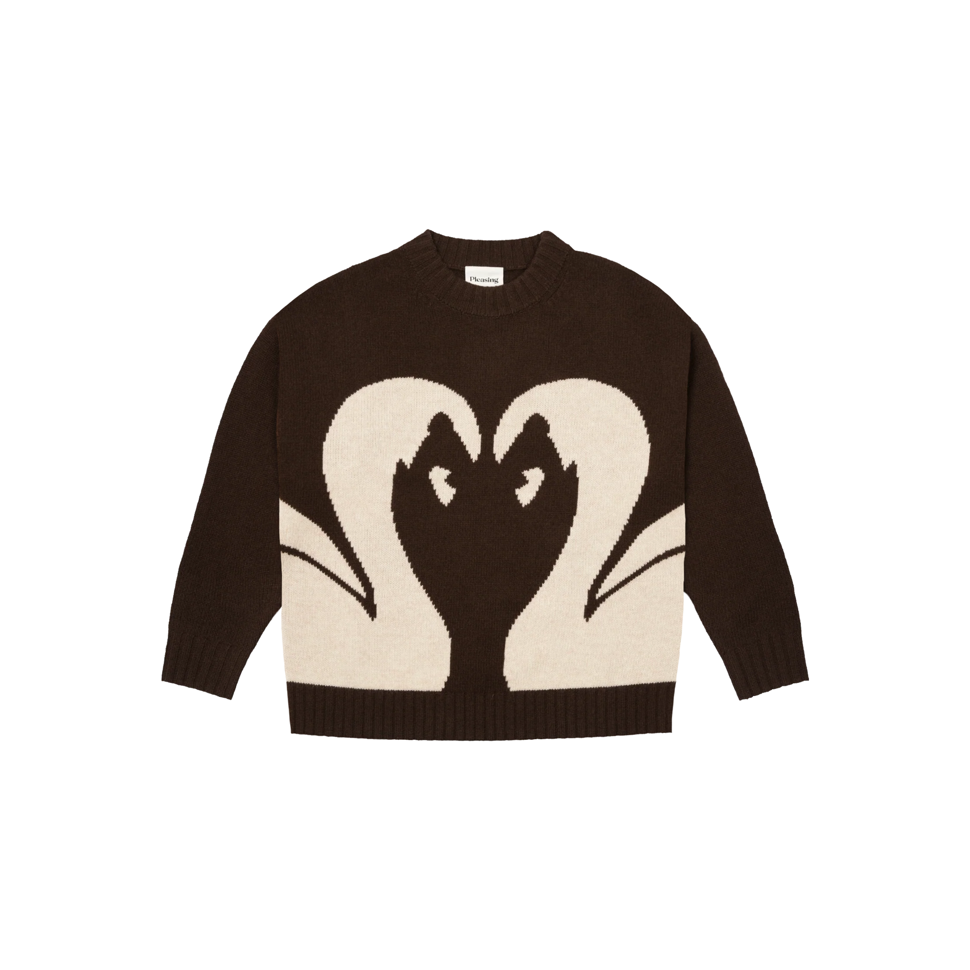 The Kissing Swan Knit | Brown/Cream