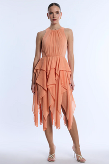 Ruffle Skirt Dress | Apricot