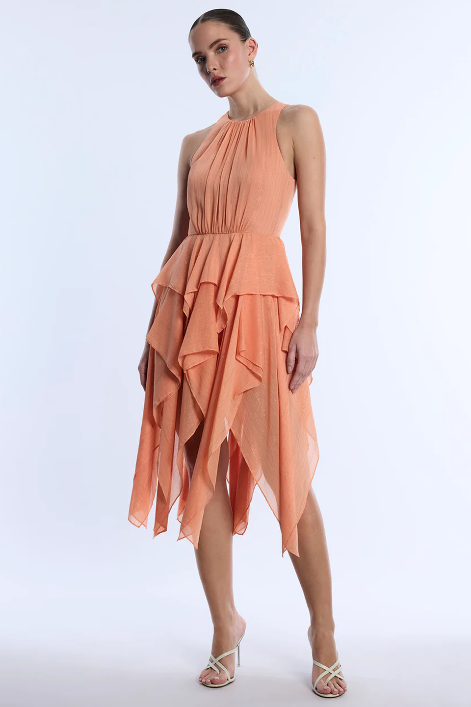 Ruffle Skirt Dress | Apricot