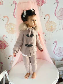 Honeycomb Dusty Pink Cashmere Pram Coat - Petite Maison Kids