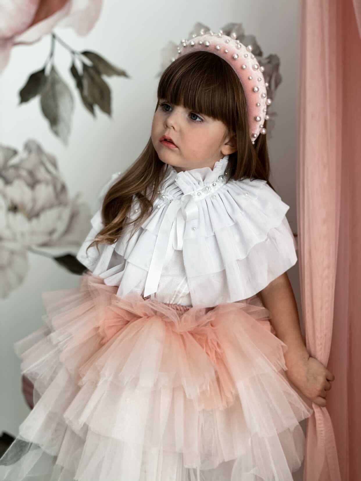 Victorian White Mesh Cape - Petite Maison Kids