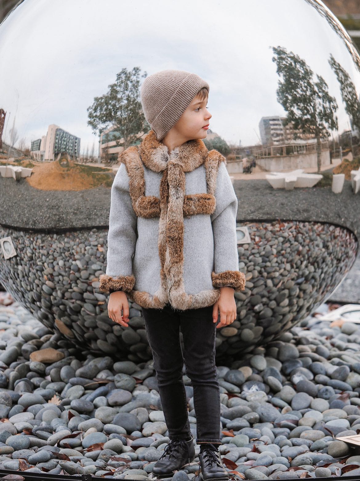 Peter Grey Wool Coat - Petite Maison Kids