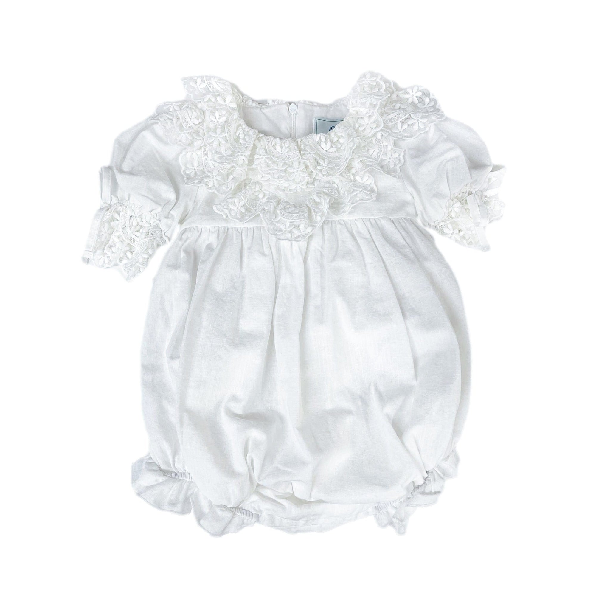 Katherine Embroidered Linen Romper - Petite Maison Kids