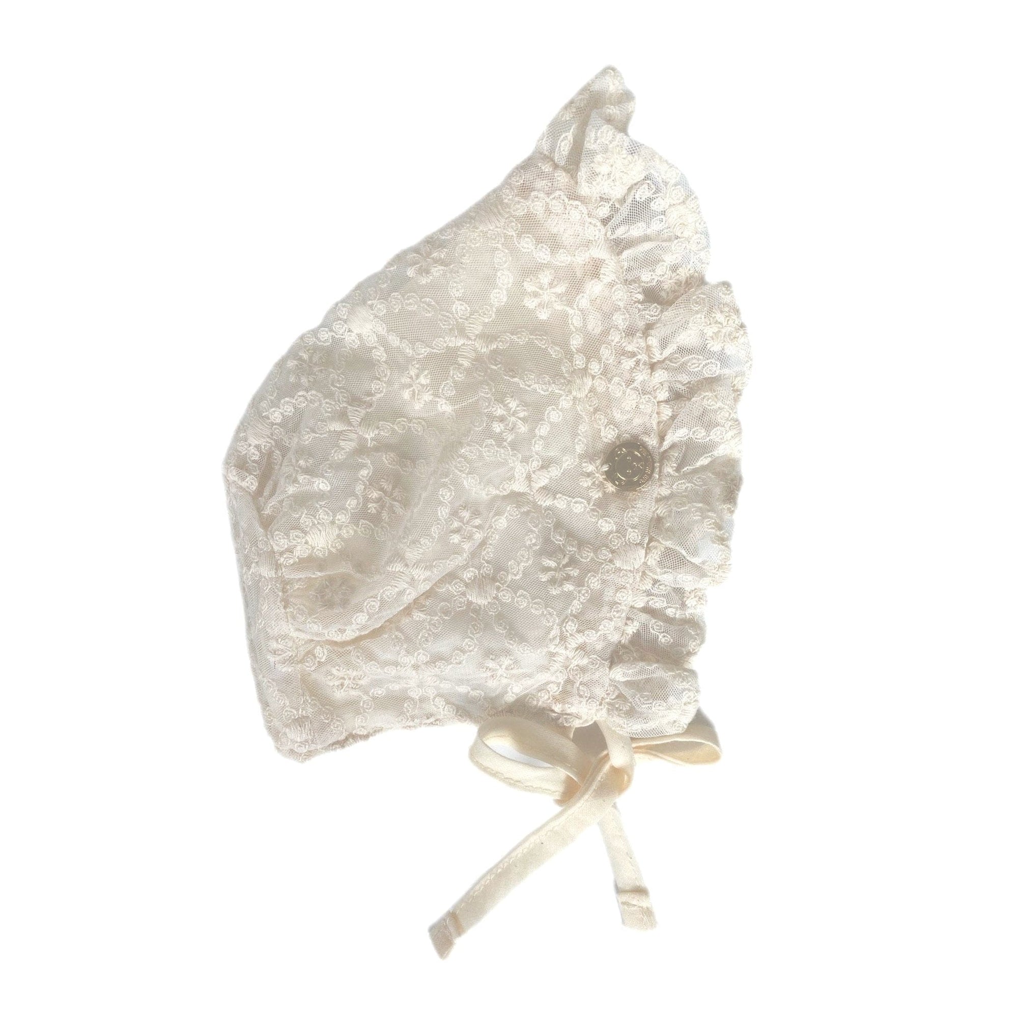 Ivory Lace Bonnet - Petit Maison Kids