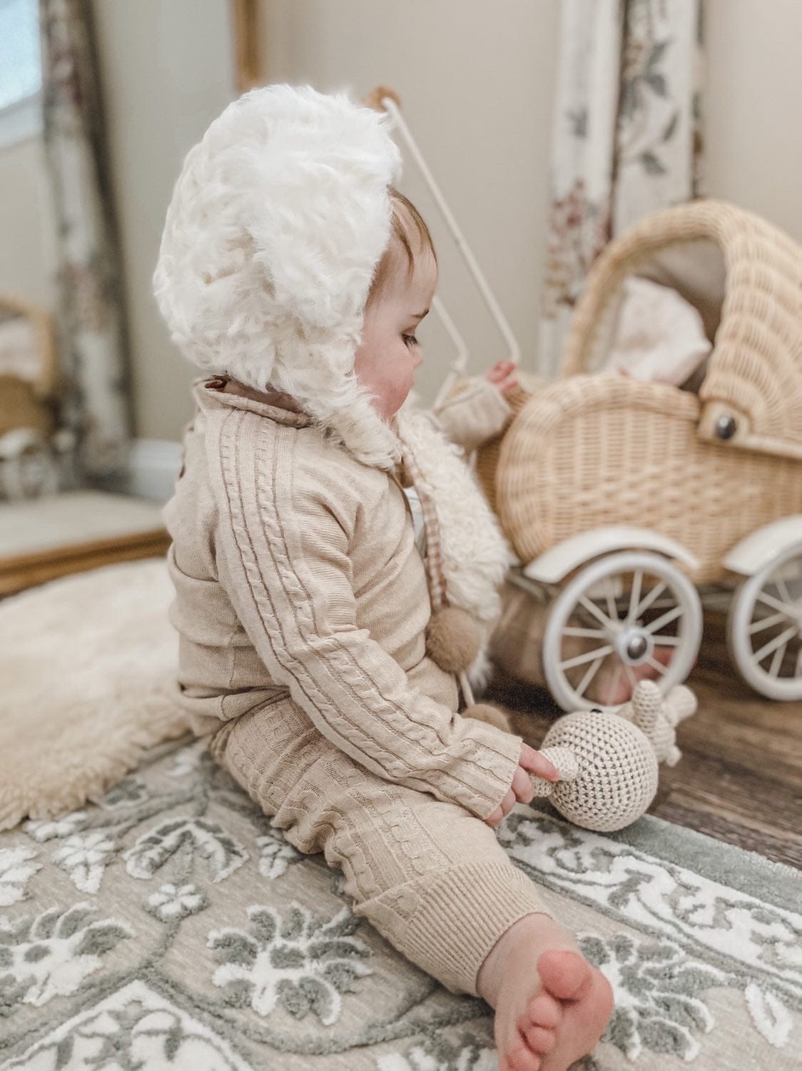 Oatmeal Cableknit Top and Pants Set - Petite Maison Kids