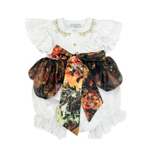 Alexis Foliage Print Romper | Brown Flower Print