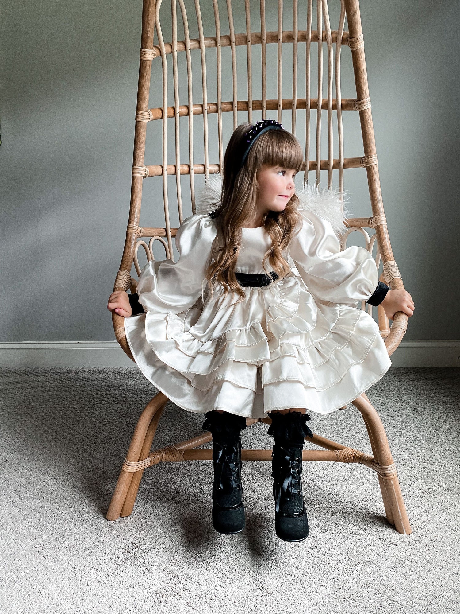 Evangeline Satin Dress - Petite Maison Kids