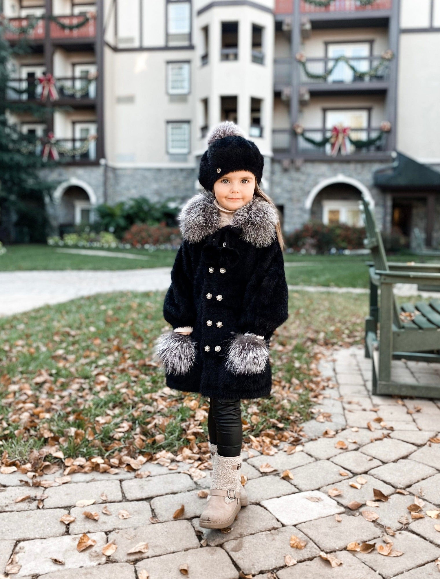 Milana Noir Sweater Coat - Petite Maison Kids