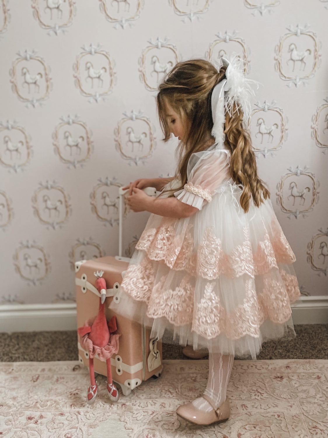 Laila Embroidered Feather Dress - Petite Maison Kids