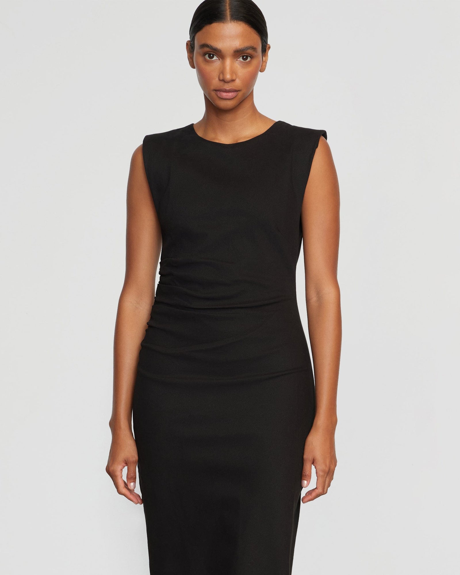 Riley | Iman Cotton Twill Split-Hem Dress in Size Medium