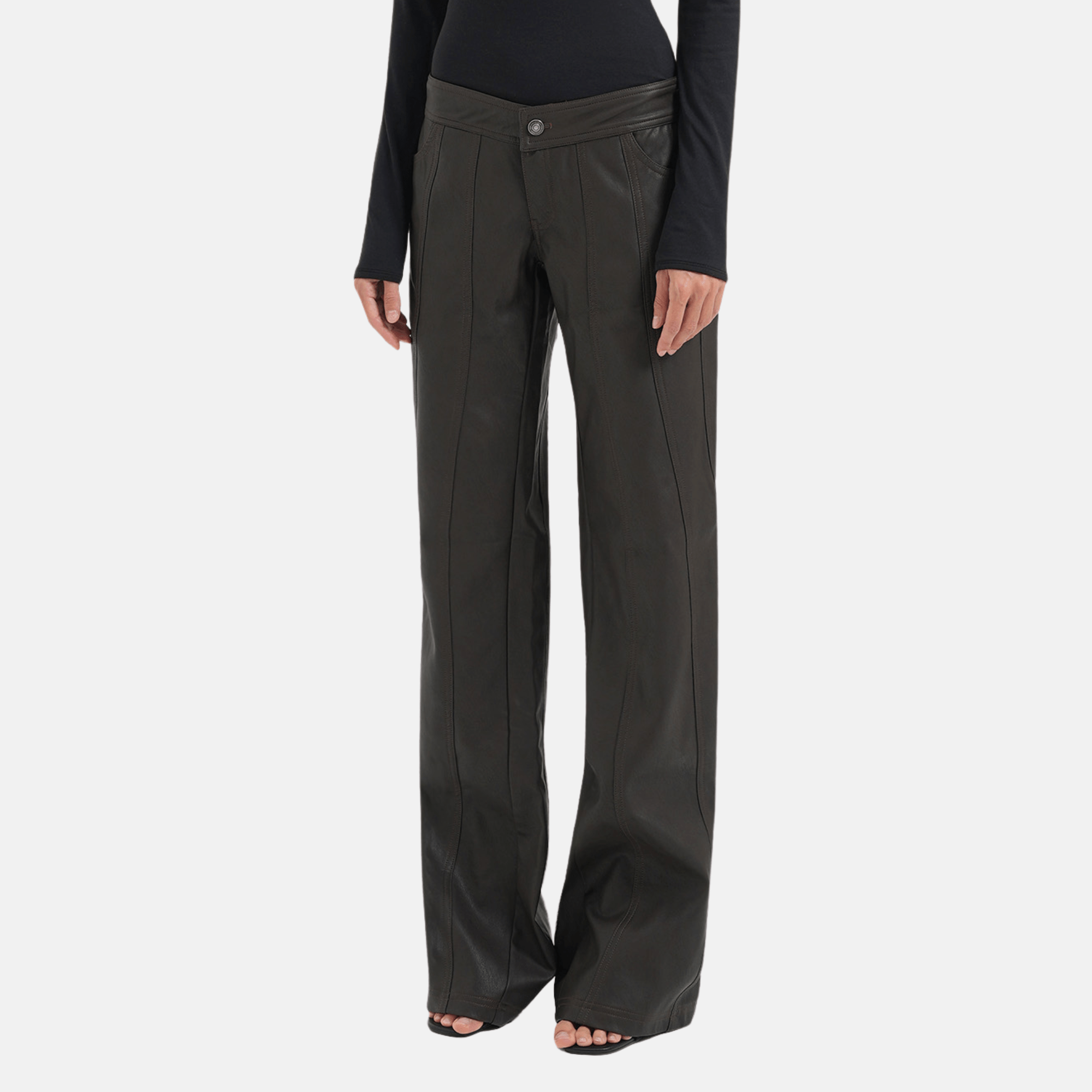 OW Collection JADE Low-Waist Pants Pants 121 - Black