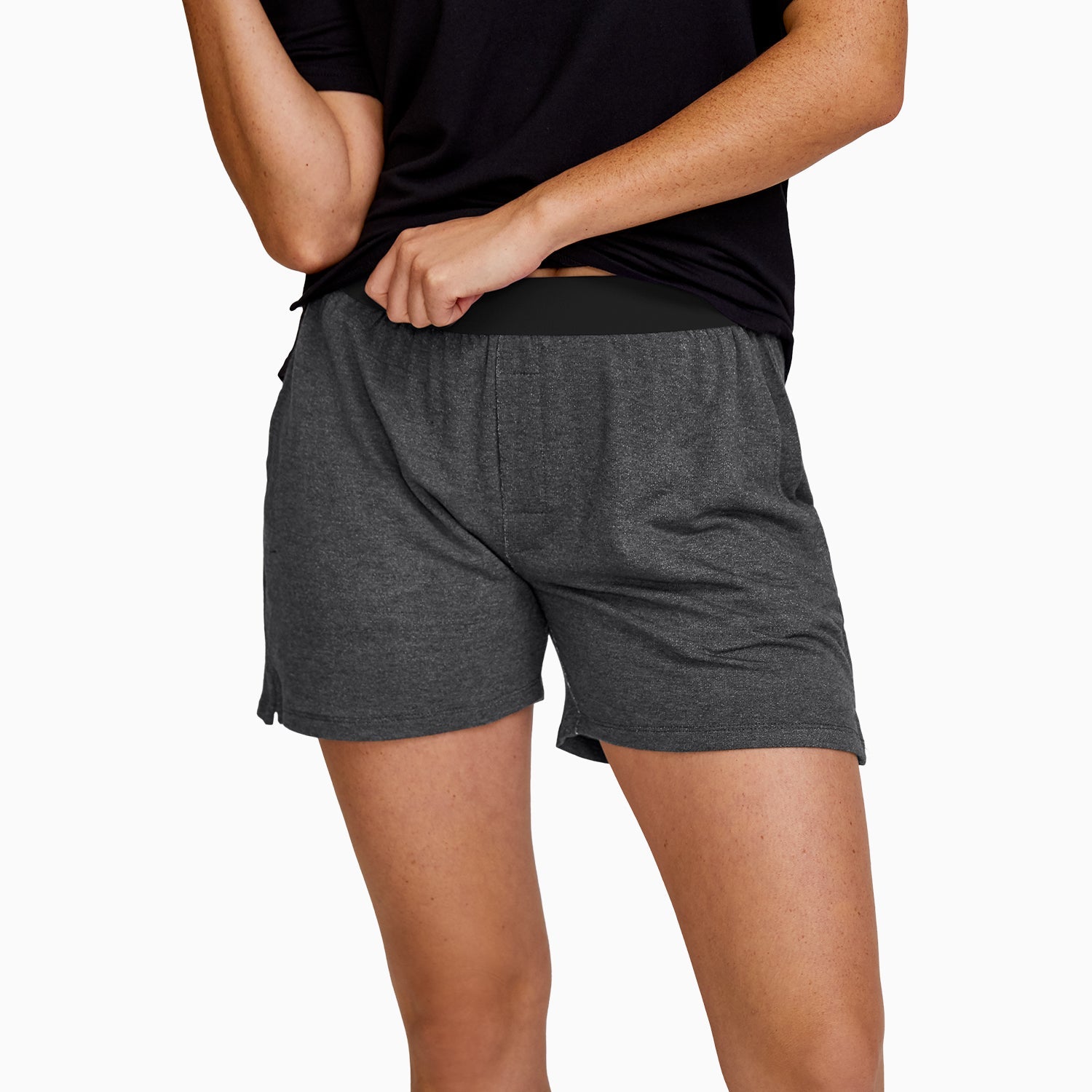 Modal French Terry House Shorts | Gray/Black