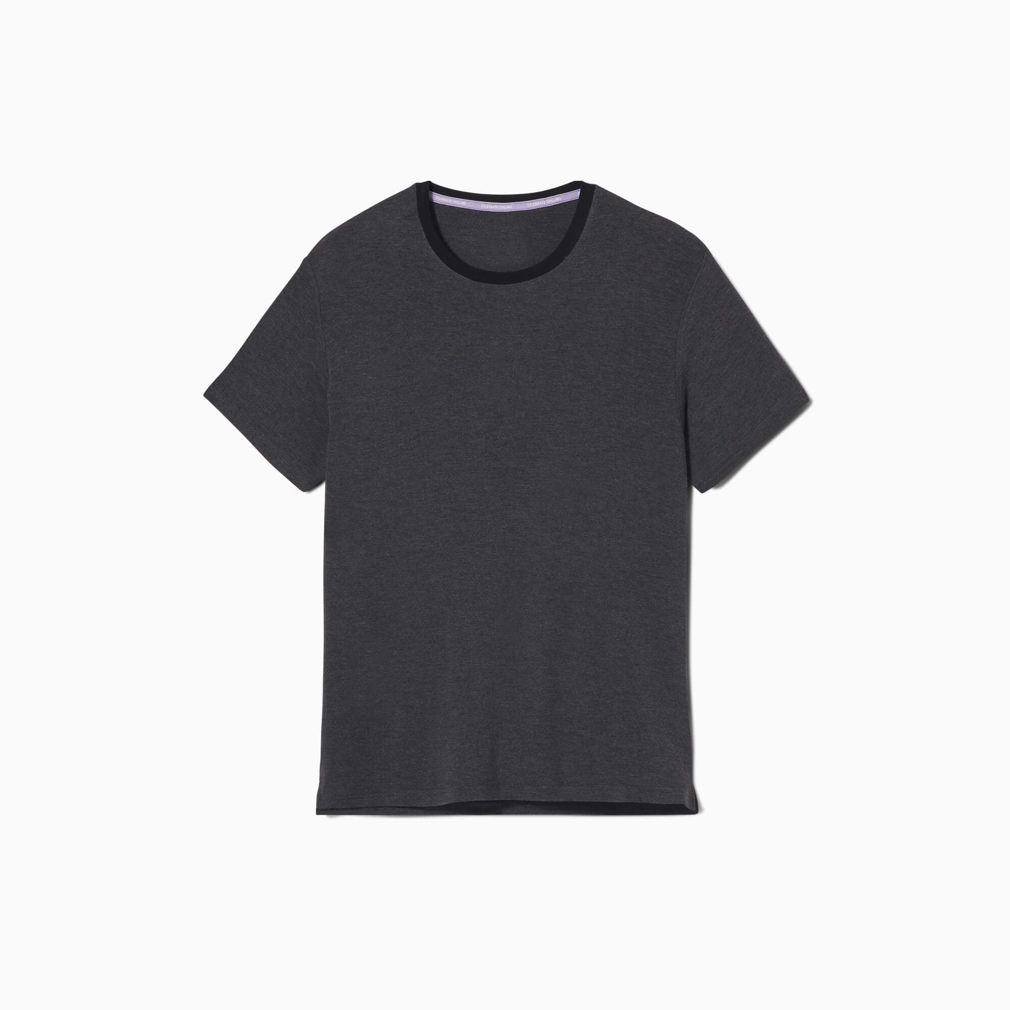 Modal French Terry Lounge Tee | Gray/Black