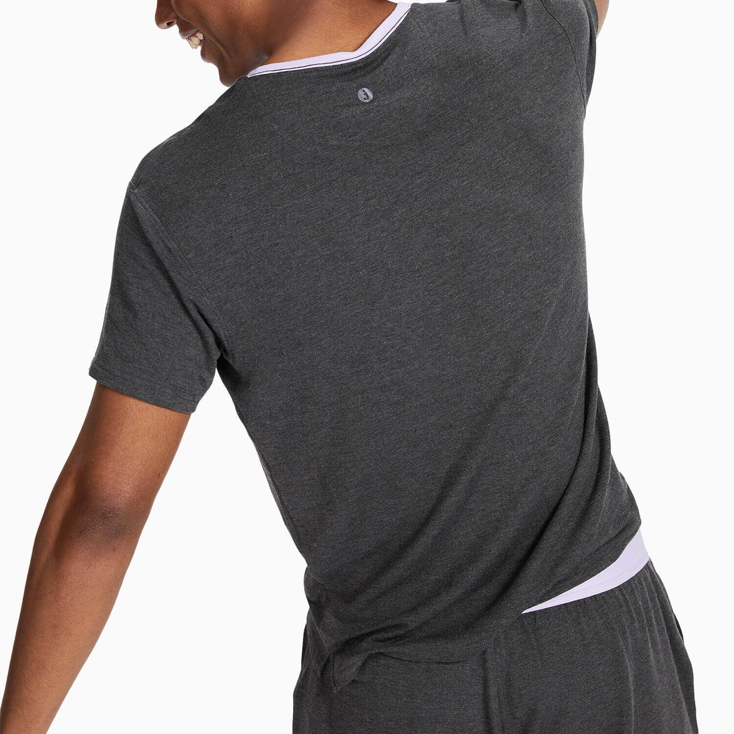 Modal French Terry Lounge Tee | Gray/Lavender