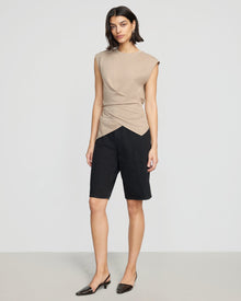 Bianca | Janae Sleeveless Wrap Jersey Tee in Size Small