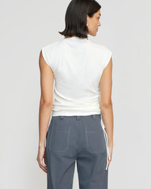 Bianca | Jocelyn Asymmetric Ruched-Side Tee in Size Small