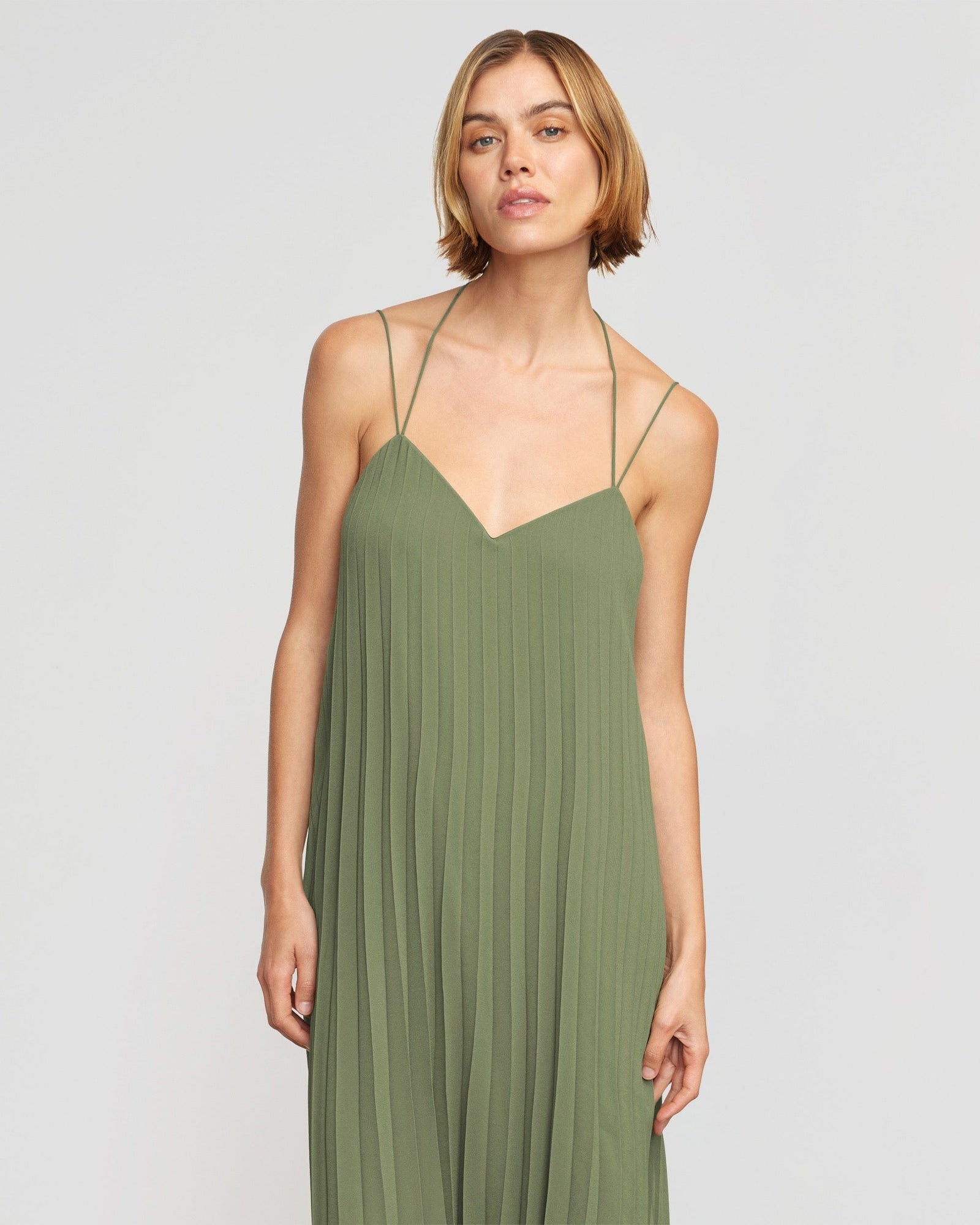 Joanna | Juliette Pleated Maxi Dress in Size Small