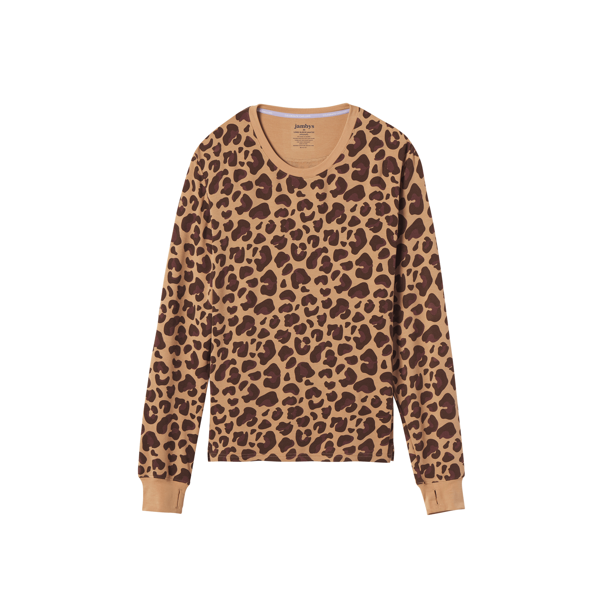 Ultra-Soft French Terry Long-Sleeve Tee | Leopard