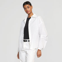 Lilia Structured-Sleeve Shirt | White