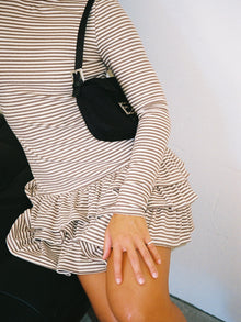 Colette Mini Dress | Brown Stripe
