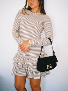 Colette Mini Dress | Brown Stripe
