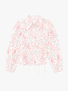 Jasper Button Up | Rose Dot White