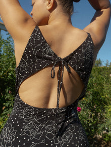 Maya Dress | Rose Dot Black