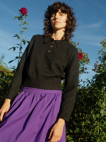 Posey Polo Sweater | Black