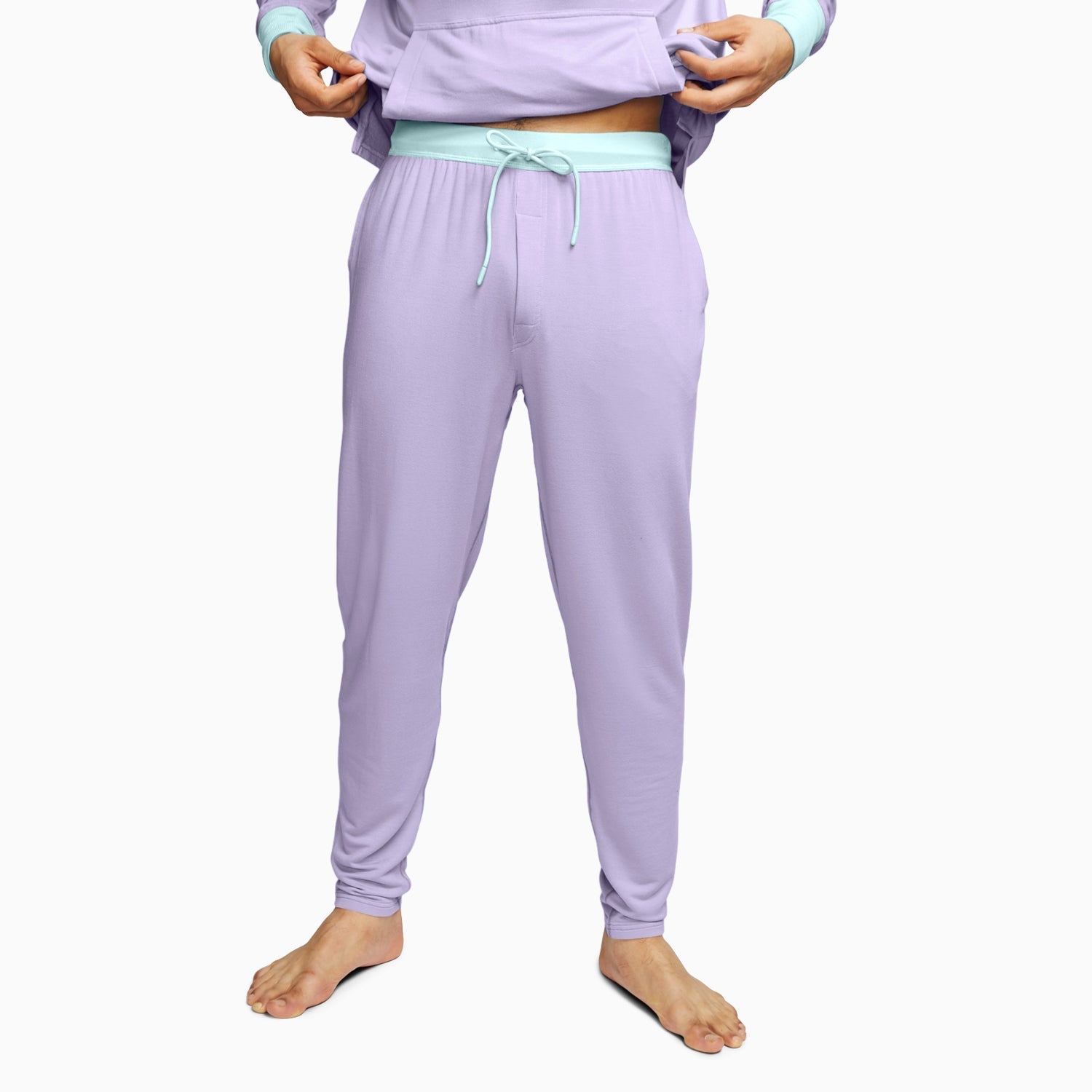 Modal French Terry Lounge Pants | Lavender/Mint