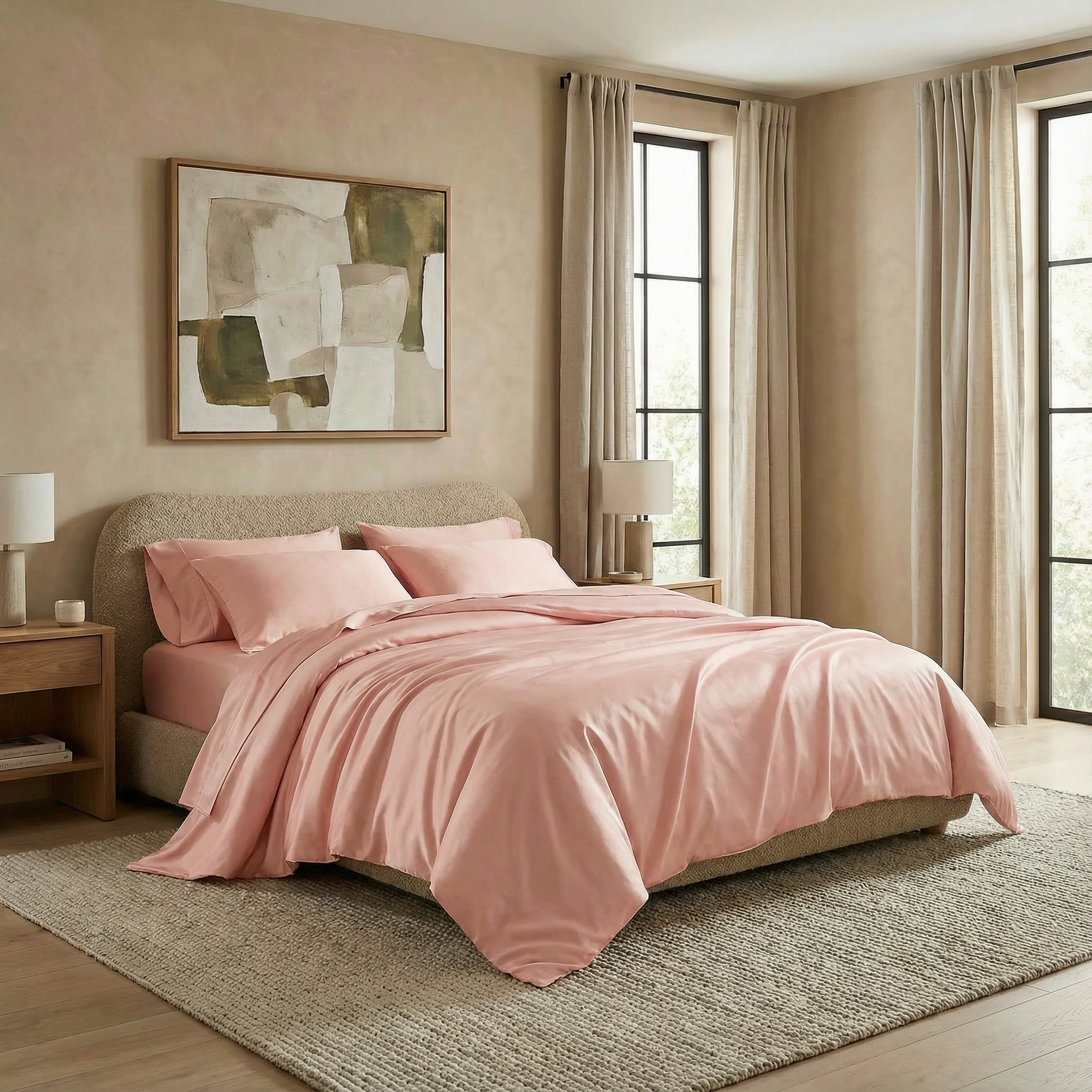 Luxe Bamboo Duvet Cover, King/Cal King | Quartz