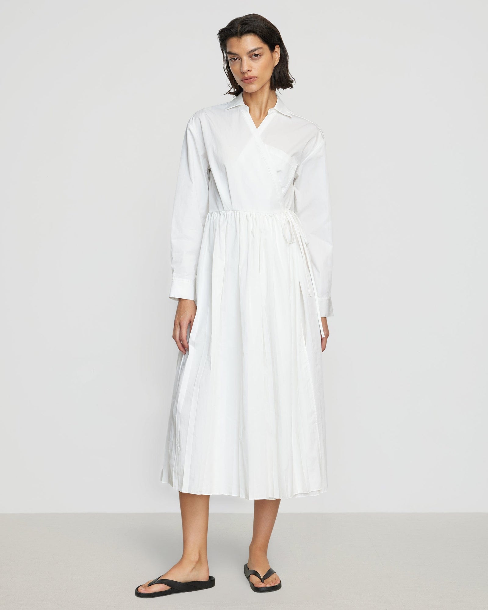 Bianca | Lys Pleated-Skirt Wrap Dress in Size Small