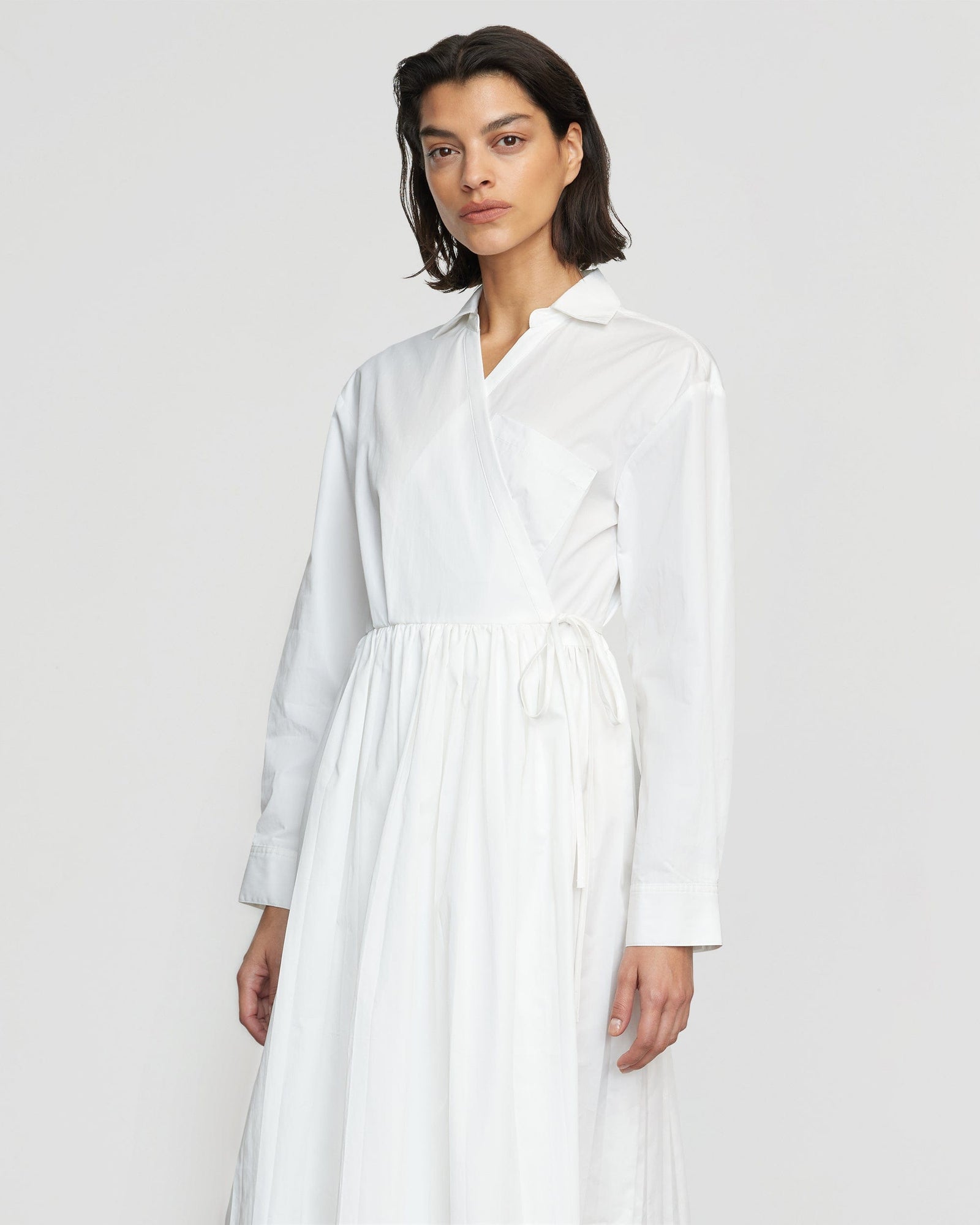 Bianca | Lys Pleated-Skirt Wrap Dress in Size Small