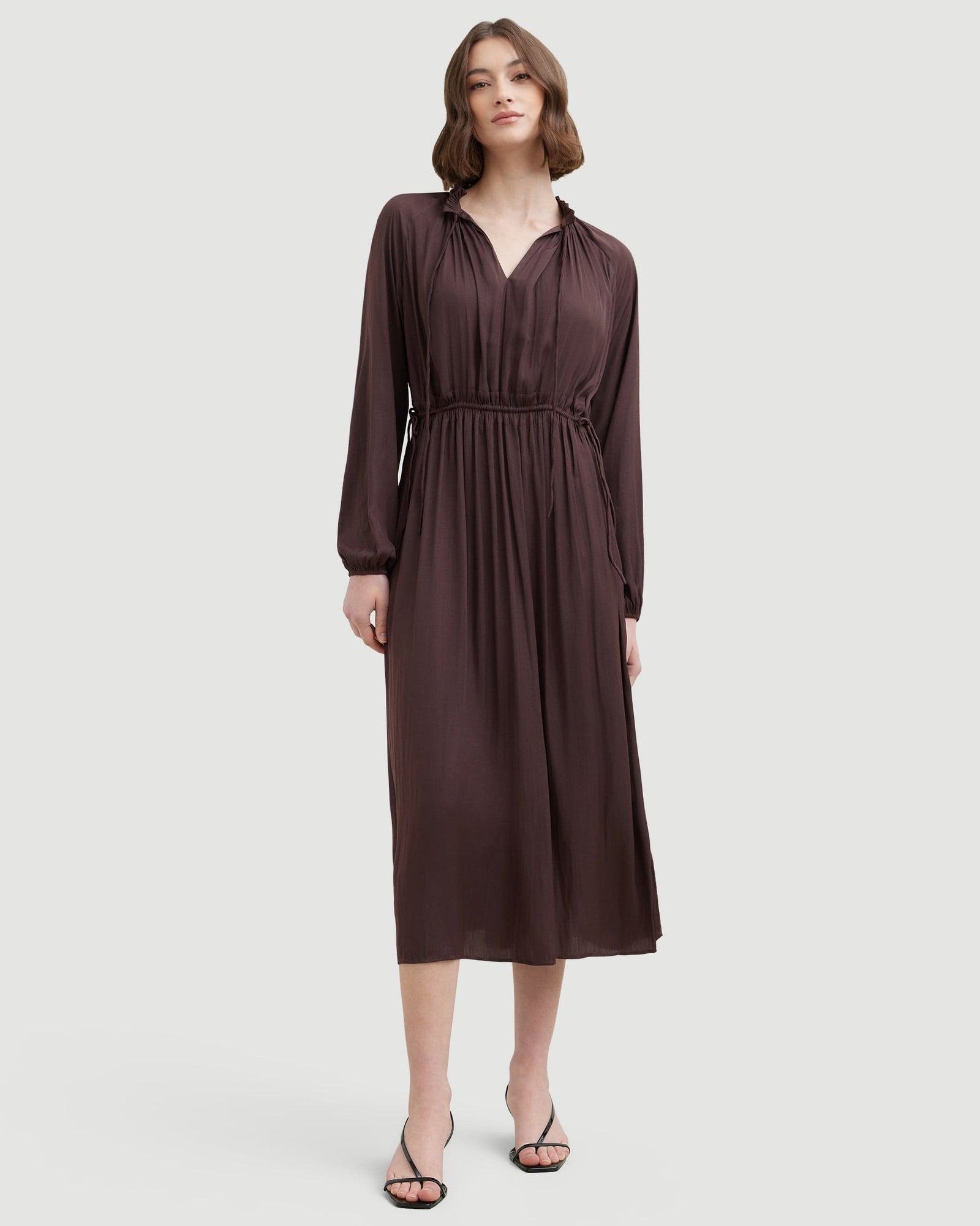 Laura | Magdalena Long Sleeve Plisse Dress in Size Small