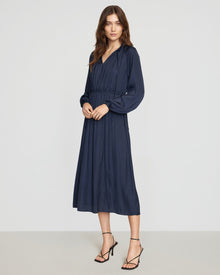 Renée | Magdalena Long Sleeve Plisse Dress in Size Small