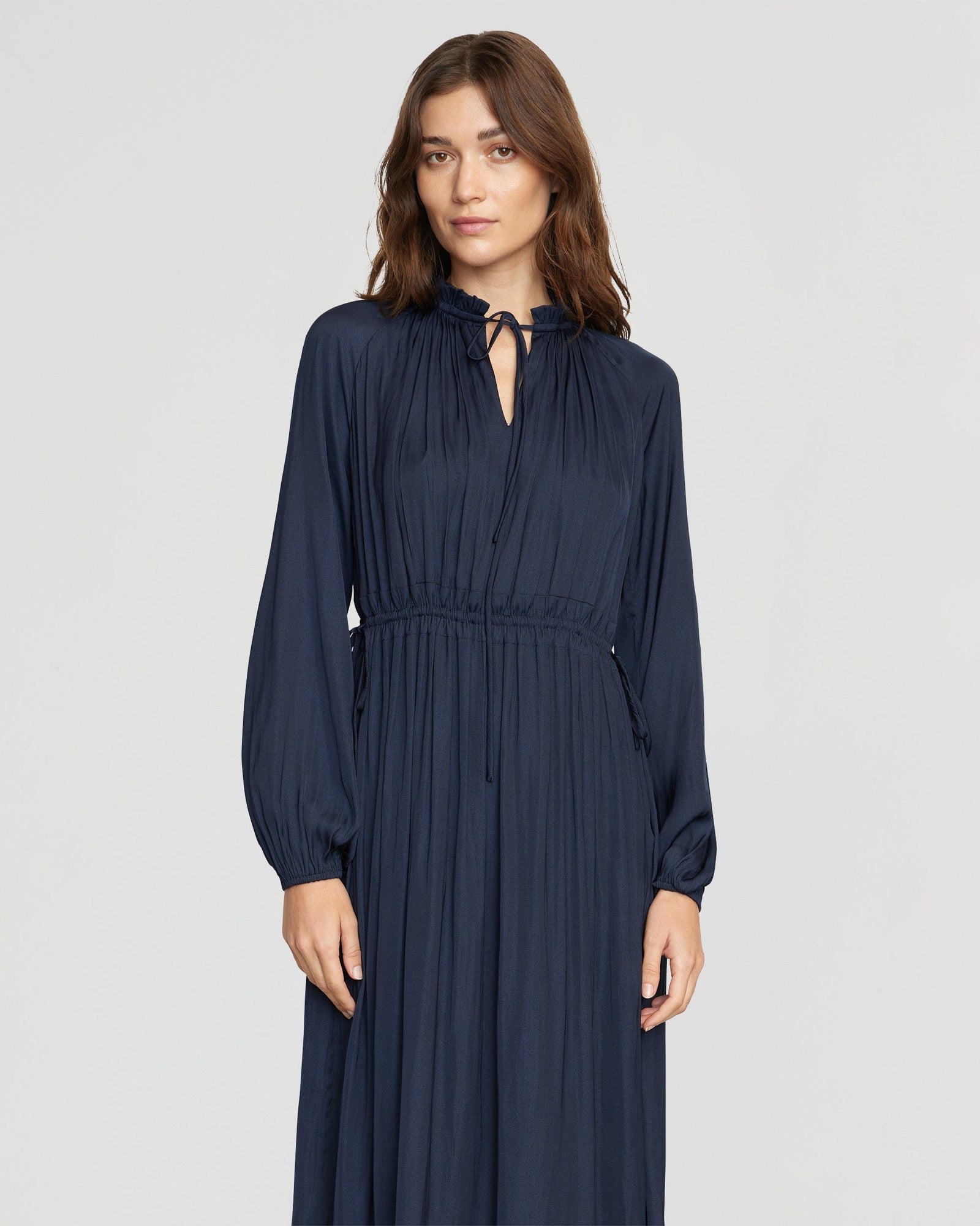 Renée | Magdalena Long Sleeve Plisse Dress in Size Small