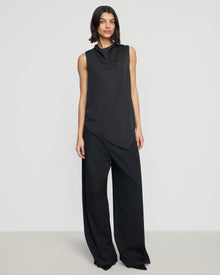 Bianca | Marjon Asymmetric-Hem Blouse in Size Small