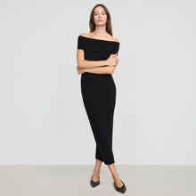 Micah Off-Shoulder Sweater Dress | Black