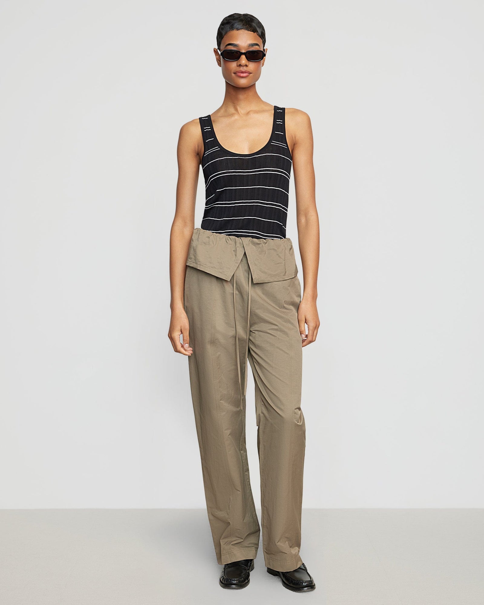 Simone | Arden Drawstring Foldover Pant in Size Small