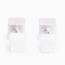 Eclipse Earrings | Silver | Matte White