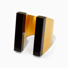 Gamma Ring | 18K Gold Plated | Onyx
