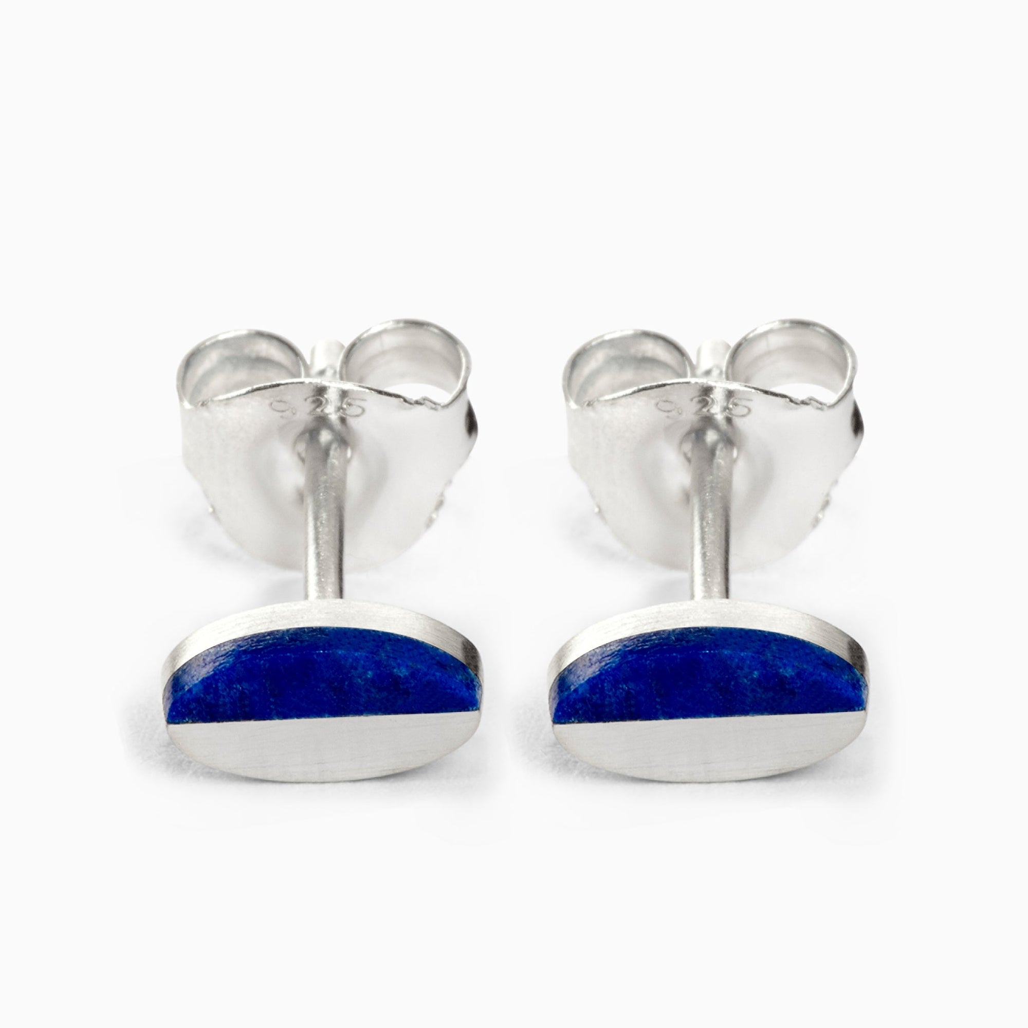 Oval Earrings | Silver | Lapis Lazuli